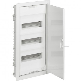Щит LEGRAND встраиваемый Nedbox с плоской металлической дверью 3 рейки 36+6 модулей белый