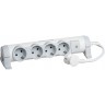 Многорозеточный блок LEGRAND 'Комфорт' 4 x 2К+З с кабелем длиной 1,5 м белый 694626