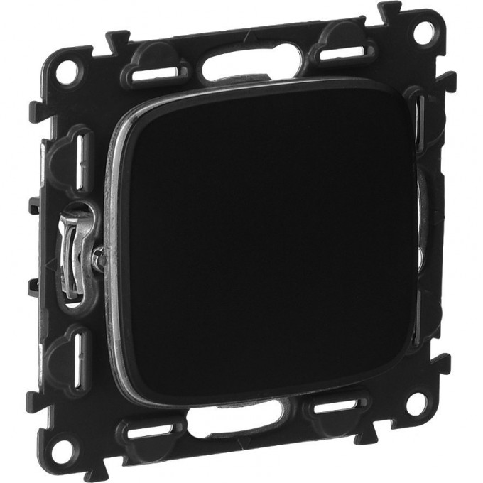 Переключатель LEGRAND Valena ALLURE 10АХ 250В с лицевой панелью безвинтовые зажимы антрацит 752916