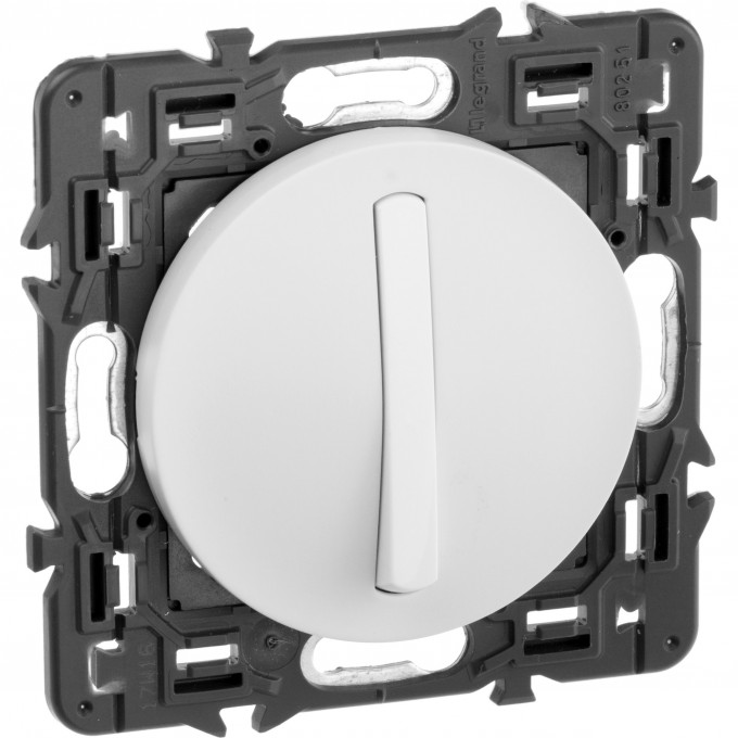 Выключатель LEGRAND Celiane 1-полюсный с тонкой клавишей белый SET-1-067001-01
