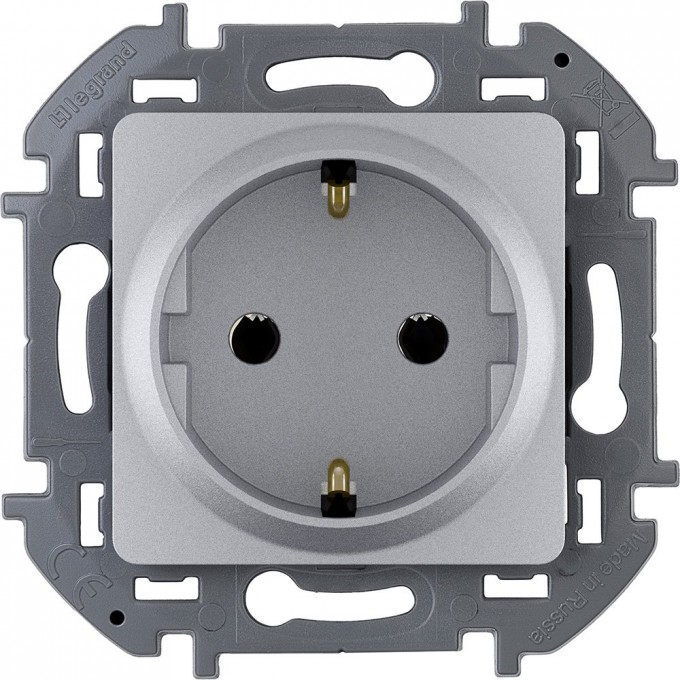Розетка 2К+З LEGRAND INSPIRIA немецкий стандарт 16 А 250 В алюминий 673722