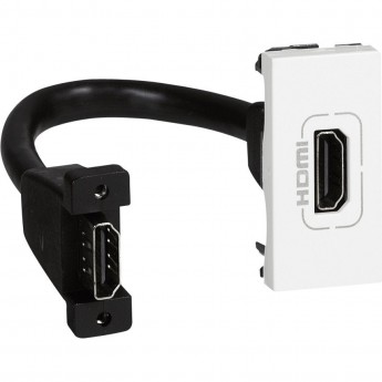 Розетка HDMI LEGRAND Mosaic 1 мод., оборудована шнуром, белая Розетка HDMI LEGRAND Mosaic 1 мод., оборудована шнуром, белая
