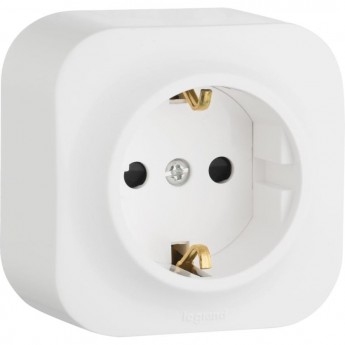 Розетка LEGRAND 2К+З с защитными шторками 16 A 250 В Quteo IP 20 белый Розетка LEGRAND 2К+З с защитными шторками 16 A 250 В Quteo IP 20 белый