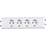 Розетка LEGRAND 4 х 2К+3 Программа Mosaic для установки в кабель-канале автоматические клеммы стандартная белый 077434