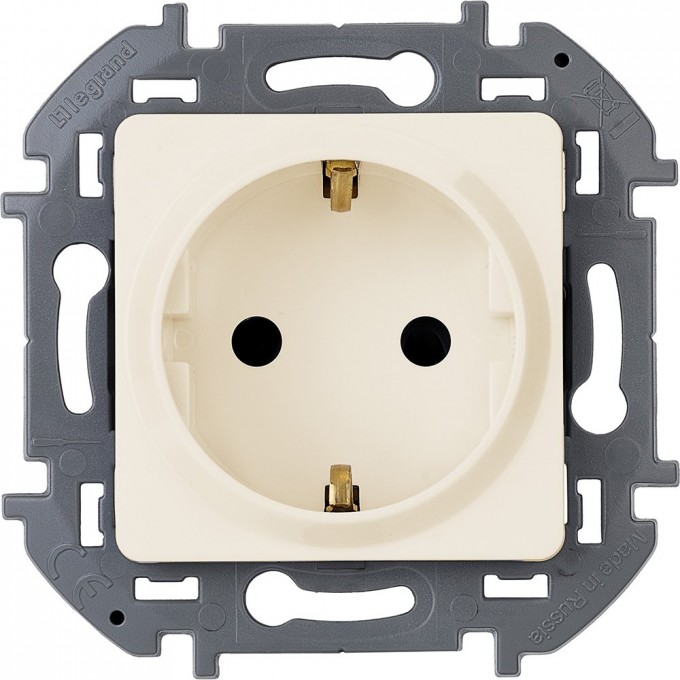 Розетка LEGRAND INSPIRIA 2К+З немецкий стандарт 16 А 250 В слоновая кость 673721