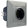Умная розетка LEGRAND Valena Life with NETATMO 2К+З 16А 230В, алюминий 752394