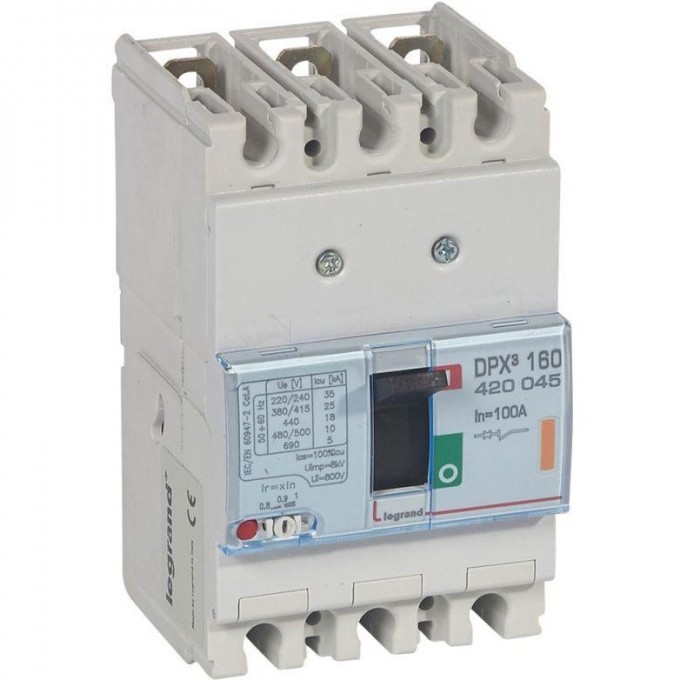 Выключатель автоматический LEGRAND DPX3 100А 3П 25кА 420045